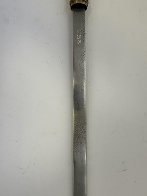 Lot 527 - AN INDIAN SWORD CANE BLADE, 19TH CENTURY