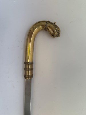 Lot 527 - AN INDIAN SWORD CANE BLADE, 19TH CENTURY