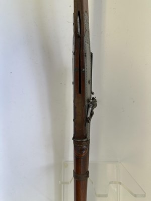 Lot 577 - AN INDIAN 15-BORE MATCHLOCK GUN (TORADAR), LATE 18TH/19TH CENTURY, PROBABLY JAIPUR, RAJASTHAN