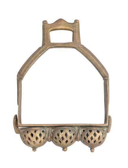 Lot 19 - AN INDIAN COPPER ALLOY STIRRUP (RAKAB), 19TH CENTURY