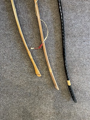 Lot 587 - THREE SIGNED JAPANESE BOWS, 20TH CENTURY