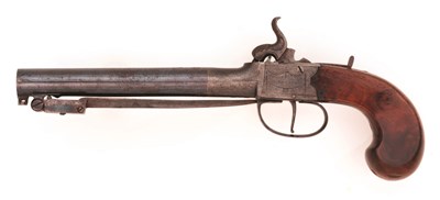 Lot 197 - A PERCUSSION TURN-OFF PISTOL BY KETLAND