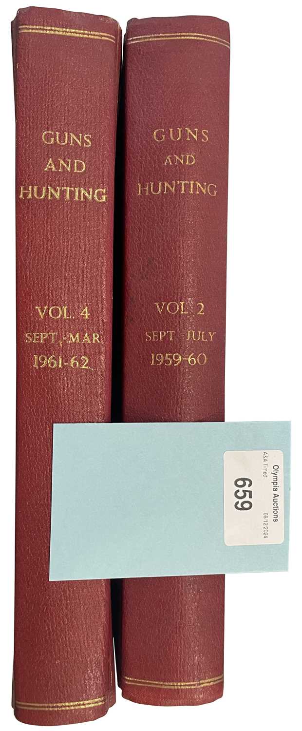 Lot 659 - GUNS AND HUNTING MAGAZINE, VOL. 2, SEPT-JULY 1959-60 & VOL. 4, SEPT-MAR 1961-62