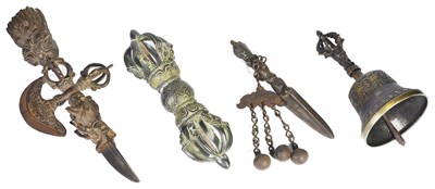 Lot 4 - FOUR TIBETAN RITUAL OBJECTS