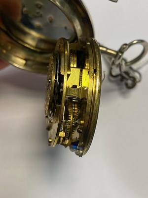 Lot 306 - A GEORGIAN SILVER POCKET WATCH, CIRCA 1800