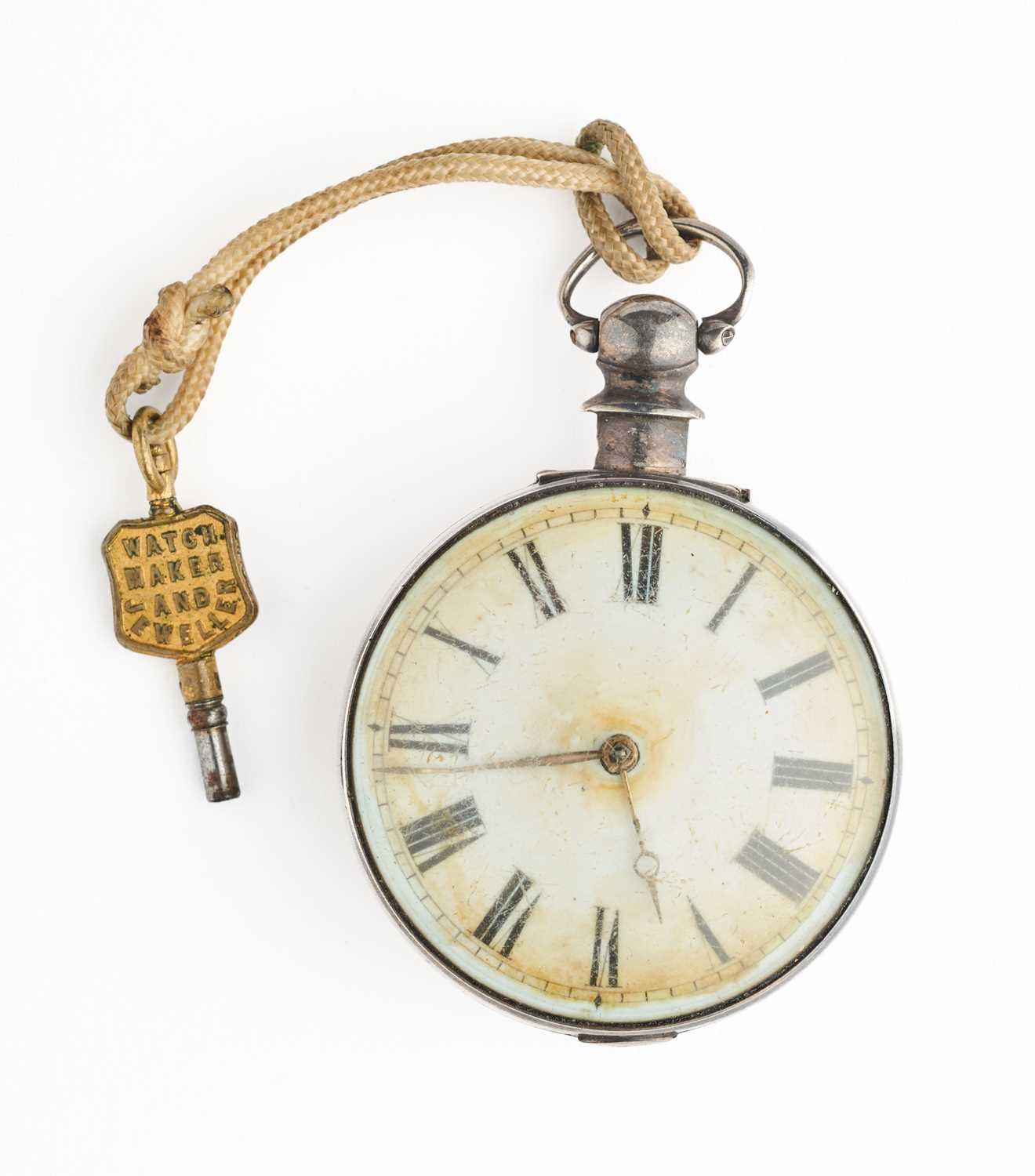 Lot 301 - A GEORGIAN SILVER POCKET WATCH, CIRCA 1820