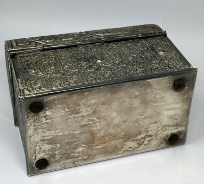 Lot 110 - A SPANISH ELECTROPLATE 'ALHAMBRA' CASKET, R. CONTRERAS É HIJO, GRANADA, CIRCA 1900
