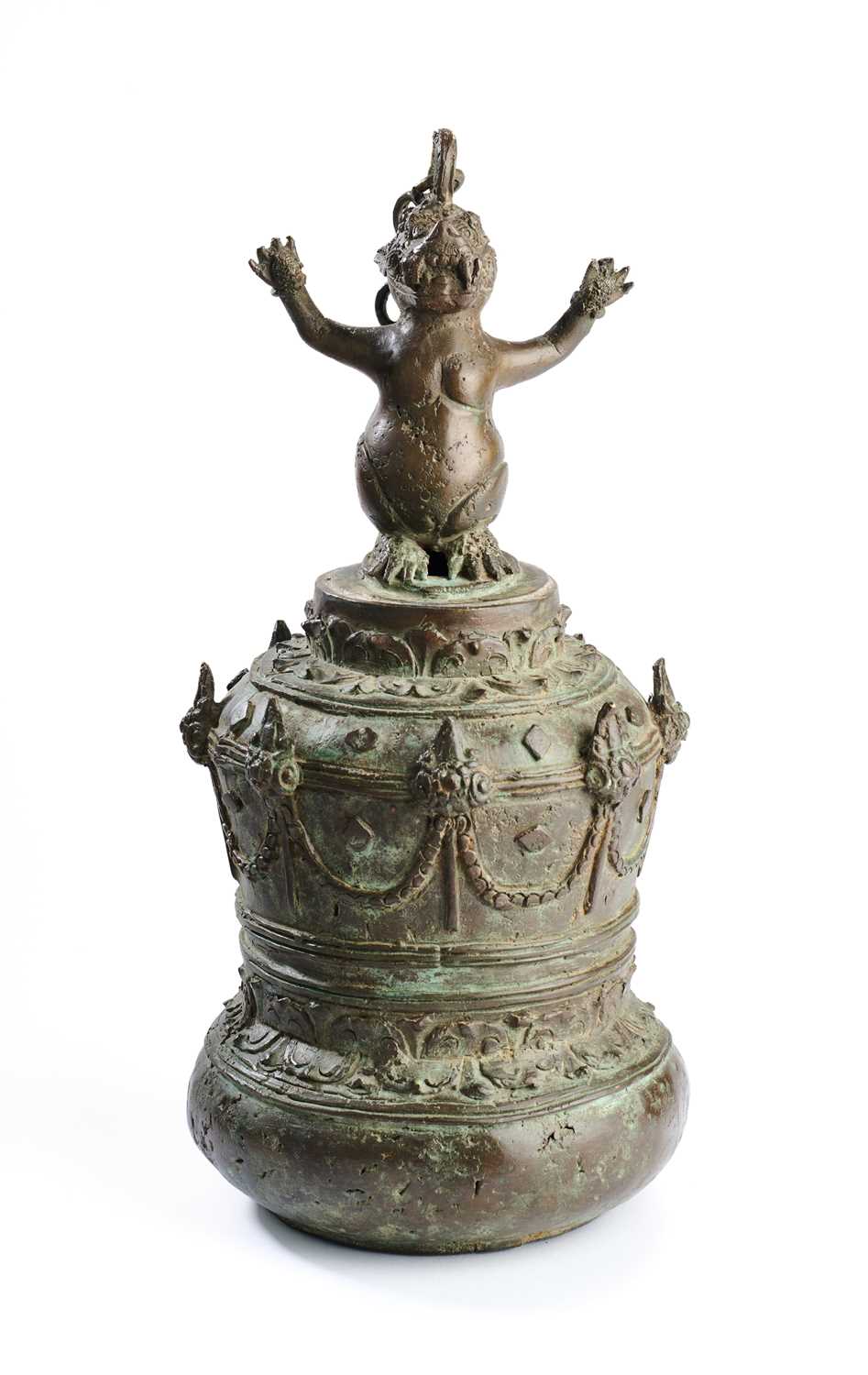 Lot 221 - A LARGE BRONZE BELL, JAVA, 20TH CENTURY