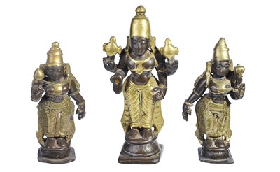 Lot 31 - A 'GANGAJUMNA' VISHNU TRIO