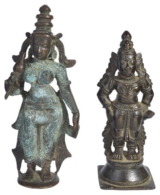 Lot 34 - TWO HINDU BRONZE IMAGES