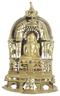 Lot 35 - A JAIN BRASS SHRINE