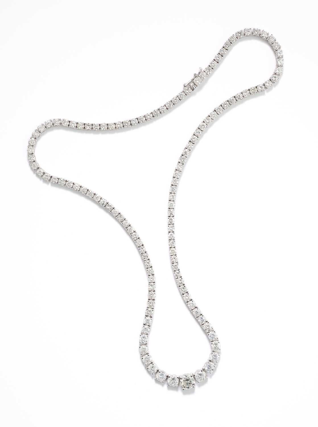 Lot 368 - DIAMOND LINE NECKLACE
