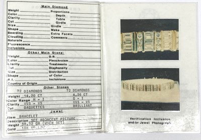 Lot 375 - DIAMOND BRACELET