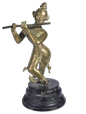 Lot 43 - TWO BRONZE FIGURES OF KRISHNA