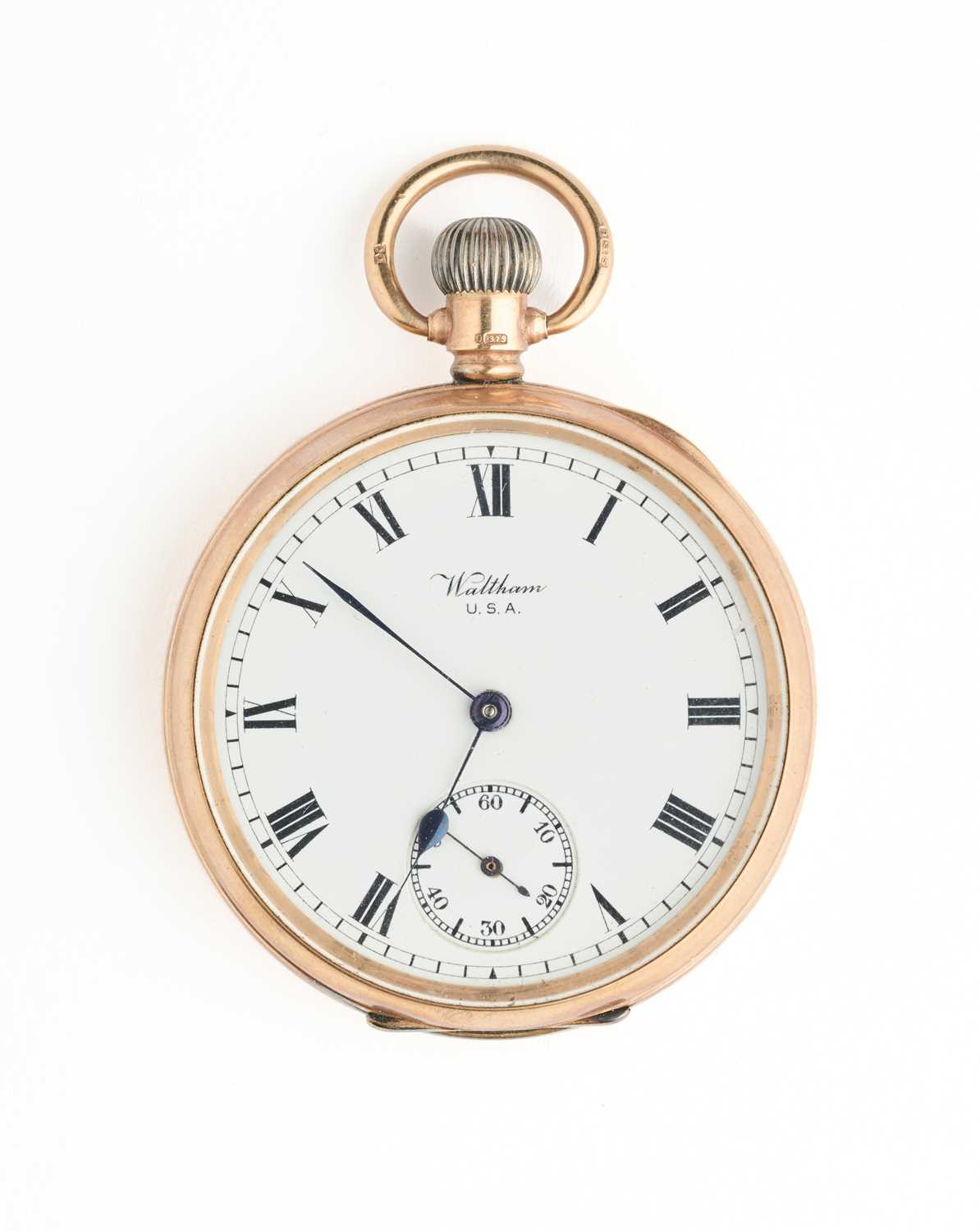 Lot 302 - AMERICAN WALTHAM WATCH CO., 'TRAVELER': A GOLD POCKET WATCH, CIRCA 1915-18