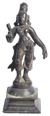 Lot 57 - A BRONZE FIGURE OF PARVATI