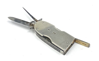 Lot 48 - A VICTORIAN SILVER COMBINATION PENKNIFE VESTA CASE, S. MORDAN & CO, LONDON, 1888