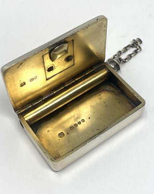 Lot 51 - A VICTORIAN SILVER COMBINATION VESTA AND SLOW MATCH CASE, WRIGHT & DAVIES, LONDON, 1881