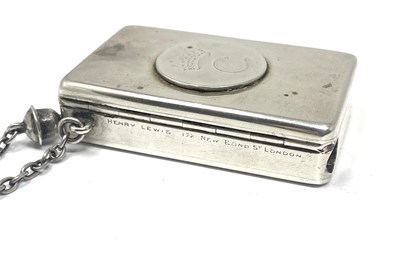 Lot 51 - A VICTORIAN SILVER COMBINATION VESTA AND SLOW MATCH CASE, WRIGHT & DAVIES, LONDON, 1881