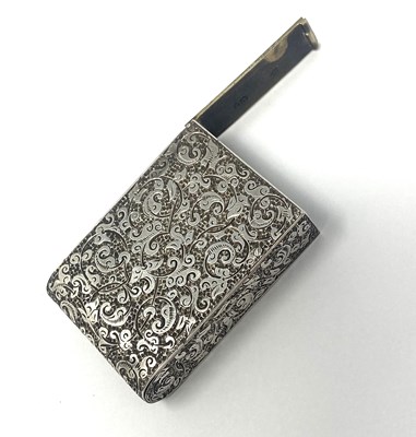 Lot 93 - A VICTORIAN SILVER NOVELTY VESTA CASE, S. MORDAN & CO., LONDON, 1881