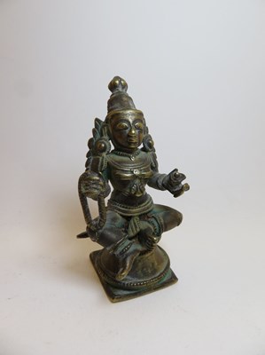 Lot 60 - A BRONZE FIGURE OF PARVATI