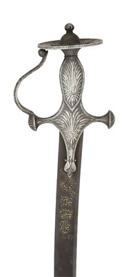 Lot 10 - A FINE INDIAN TALWAR WITH PERSIAN BLADE, EARLY TO MID-18TH CENTURY