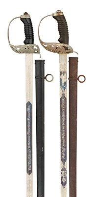 Lot 700 - TWO IMPERIAL GERMAN 1889 MODEL DRAGOON OFFICER'S SWORDS, REIGN OF WILHELM II (1888-1918)