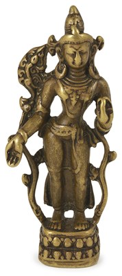 Lot 61 - A SMALL PALA BRONZE FIGURE OF PADMAPANI