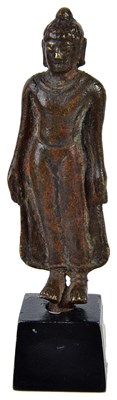 Lot 69 - SMALL MON BRONZE FIGURE OF BUDDHA