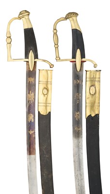 Lot 696 - TWO FRENCH NAPOLEONIC INFANTRY OFFICER’S SABRES, EARLY 19TH CENTURY