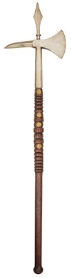 Lot 570 - A PROCESSIONAL AXE, 19TH CENTURY OR LATER