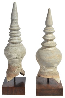 Lot 75 - TWO SAWANKHOLOK POTTERY FINIALS