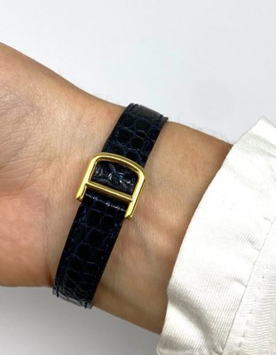 Lot 549 - CARTIER, TANK CHINOISE, REF.2305: GOLD AND DIAMOND LADY'S WRISTWATCH, SWISS, CIRCA 1998