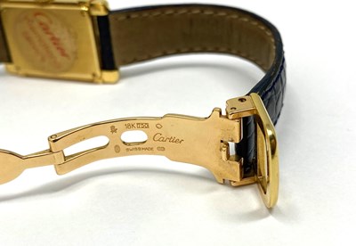 Lot 549 - CARTIER, TANK CHINOISE, REF.2305: GOLD AND DIAMOND LADY'S WRISTWATCH, SWISS, CIRCA 1998