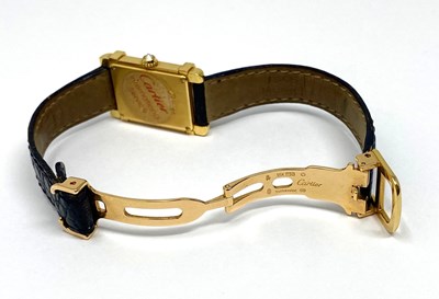 Lot 549 - CARTIER, TANK CHINOISE, REF.2305: GOLD AND DIAMOND LADY'S WRISTWATCH, SWISS, CIRCA 1998
