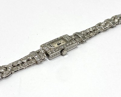 Lot 675 - DIAMOND COCKTAIL WATCH, 1930s