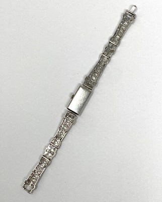 Lot 675 - DIAMOND COCKTAIL WATCH, 1930s