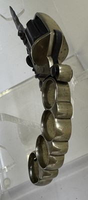 Lot 417 - A LIEGE PIN-FIRE SIX-SHOT KNUCKLE-DUSTER REVOLVER OF DOLNE (APACHE) TYPE AND OF SMALL BORE