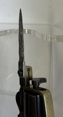 Lot 417 - A LIEGE PIN-FIRE SIX-SHOT KNUCKLE-DUSTER REVOLVER OF DOLNE (APACHE) TYPE AND OF SMALL BORE