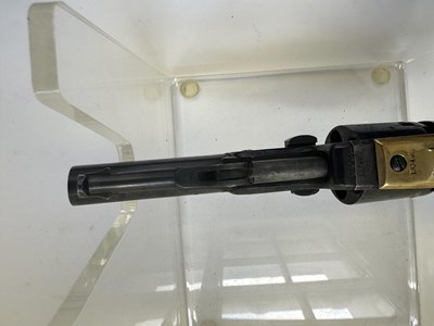 Lot 772 - A COLT 1849 MODEL POCKET PERCUSSION REVOLVER WITH SO-CALLED 'DRAGOON-TYPE' BARREL