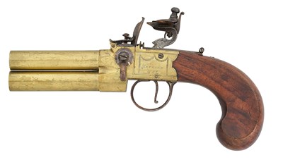 Lot 750 - A 50 BORE FLINTLOCK BOX-LOCK OVER-AND-UNDER TAP-ACTION BY KETLAND & CO., LONDON, EARLY 19TH CENTURY