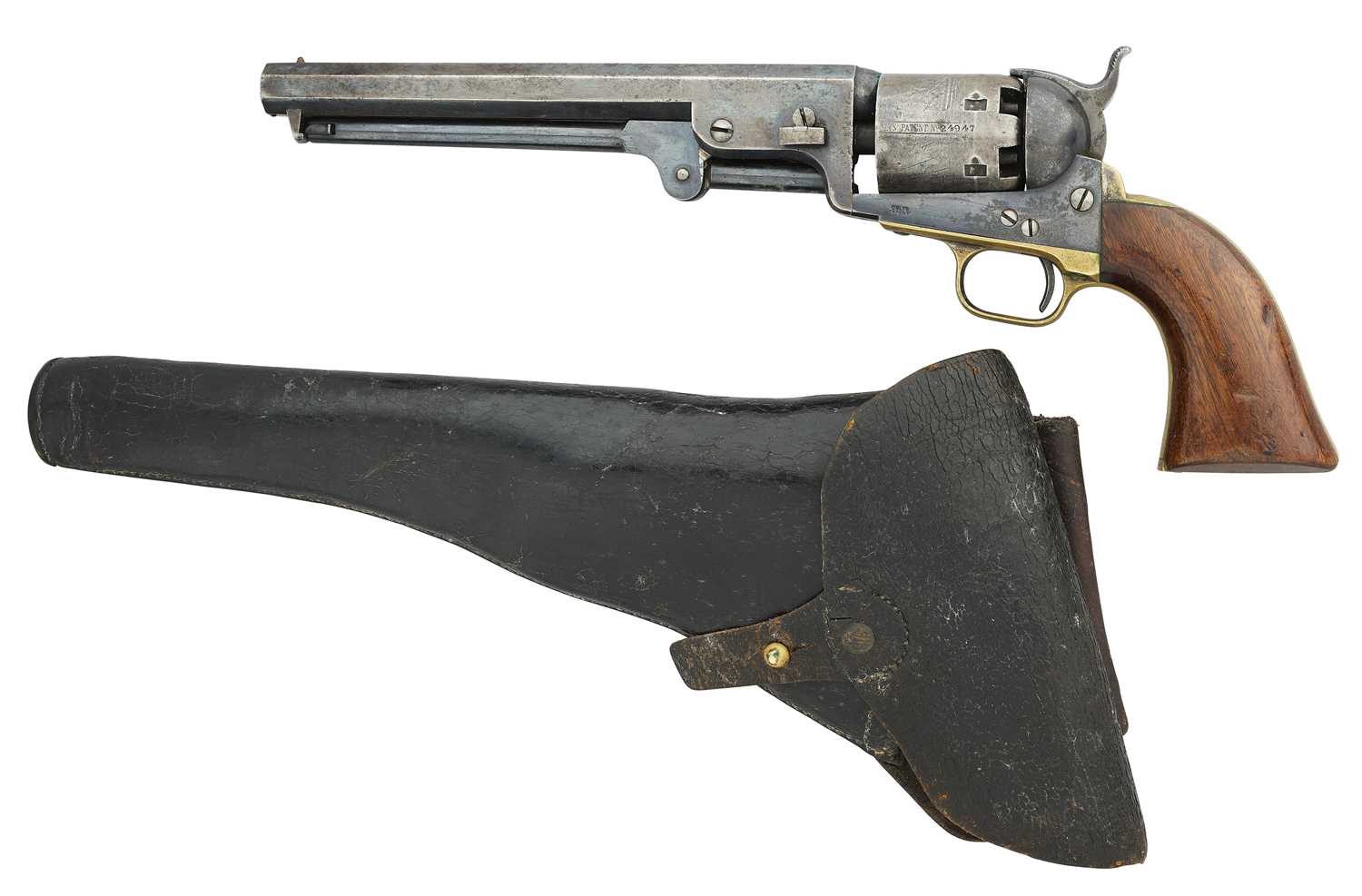 Lot 345 - A COLT 1851 NAVY PERCUSSION REVOLVER, NO. 24947 FOR 1853