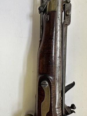 Lot 335 - AN 18 BORE FLINTLOCK NOTTINGHAM POLICE PISTOL WITH SPRING BAYONET, CIRCA 1815-20