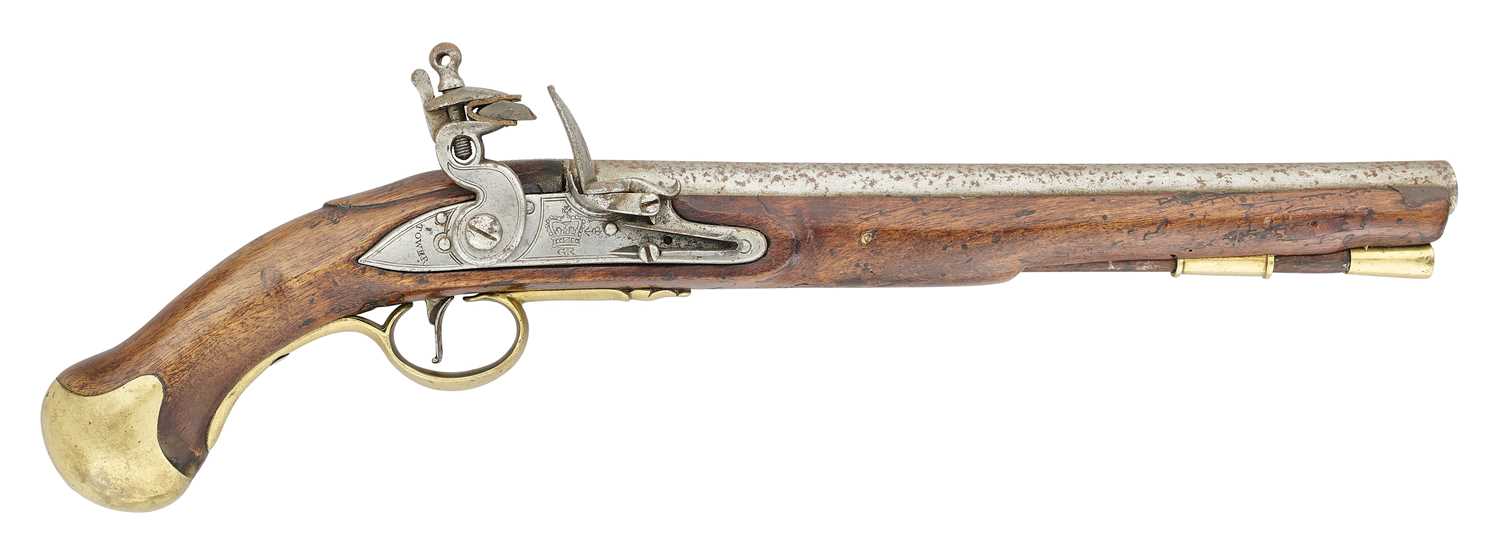 Lot 330 - A 28 BORE FLINTLOCK 1801 PATTERN LONG SEA