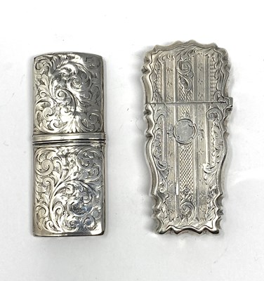 Lot 164 - TWO VICTORIAN SILVER LANCET CASES, BOTH BIRMINGHAM, 1842 / 47
