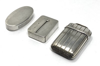 Lot 5 - THREE VICTORIAN SILVER VESTA CASES, EDWARD STOCKWELL, LONDON, 1869 / 74 / 87