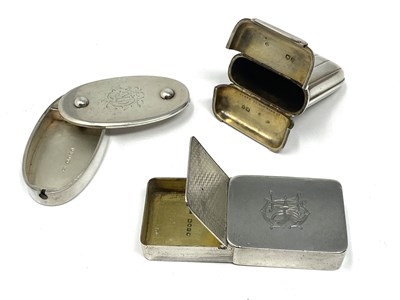 Lot 5 - THREE VICTORIAN SILVER VESTA CASES, EDWARD STOCKWELL, LONDON, 1869 / 74 / 87