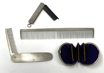 Lot 171 - TWO VICTORIAN SILVER COMBS, BOTH WILLIAM & HENRY HUTCHINSON, SHEFFIELD, 1862