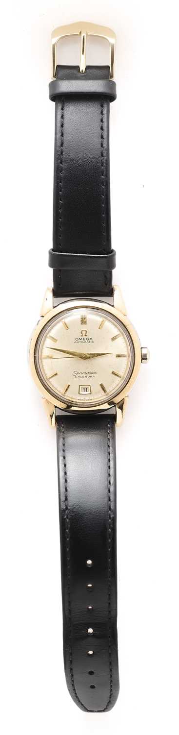 Lot 523 - OMEGA, CALENDAR SEAMASTER, REF.2627 - 8: GOLD CAPPED STAINLESS STEEL GENTLEMAN'S WRISTWATCH, CIRCA 1952