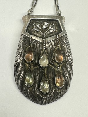 Lot 271 - A SCOTTISH VICTORIAN SILVER NOVELTY MINIATURE SPORRAN, MACKAY & CHISHOLM, EDINBURGH, 1881